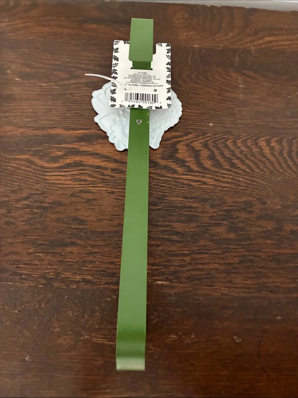 NWT- Green Metal- Fall Wreath Hanger with Sunflower & Dahlia